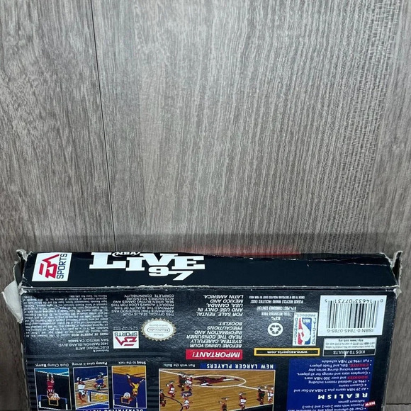1996 NBA Live 97 Video Games Nintendo SNES w/ Box - Tested - Picture 3 of 8